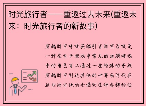 时光旅行者——重返过去未来(重返未来：时光旅行者的新故事)